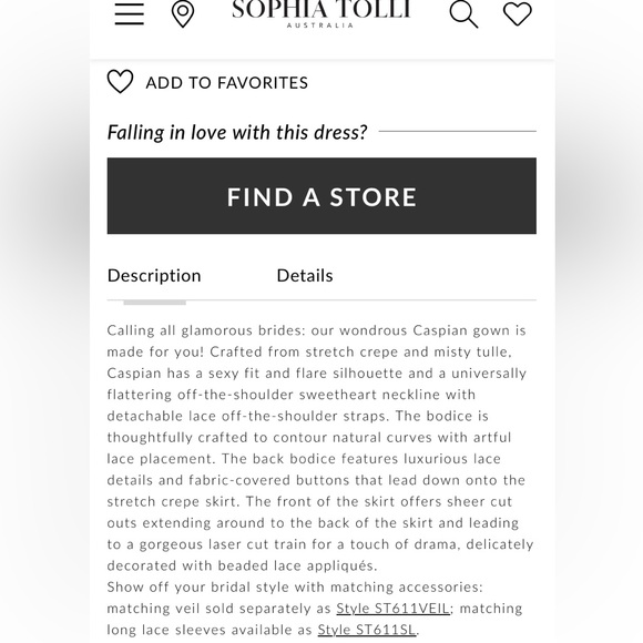 Sophia Tolli Australia Caspian Ivory wedding gown size 6 - Picture 11 of 12